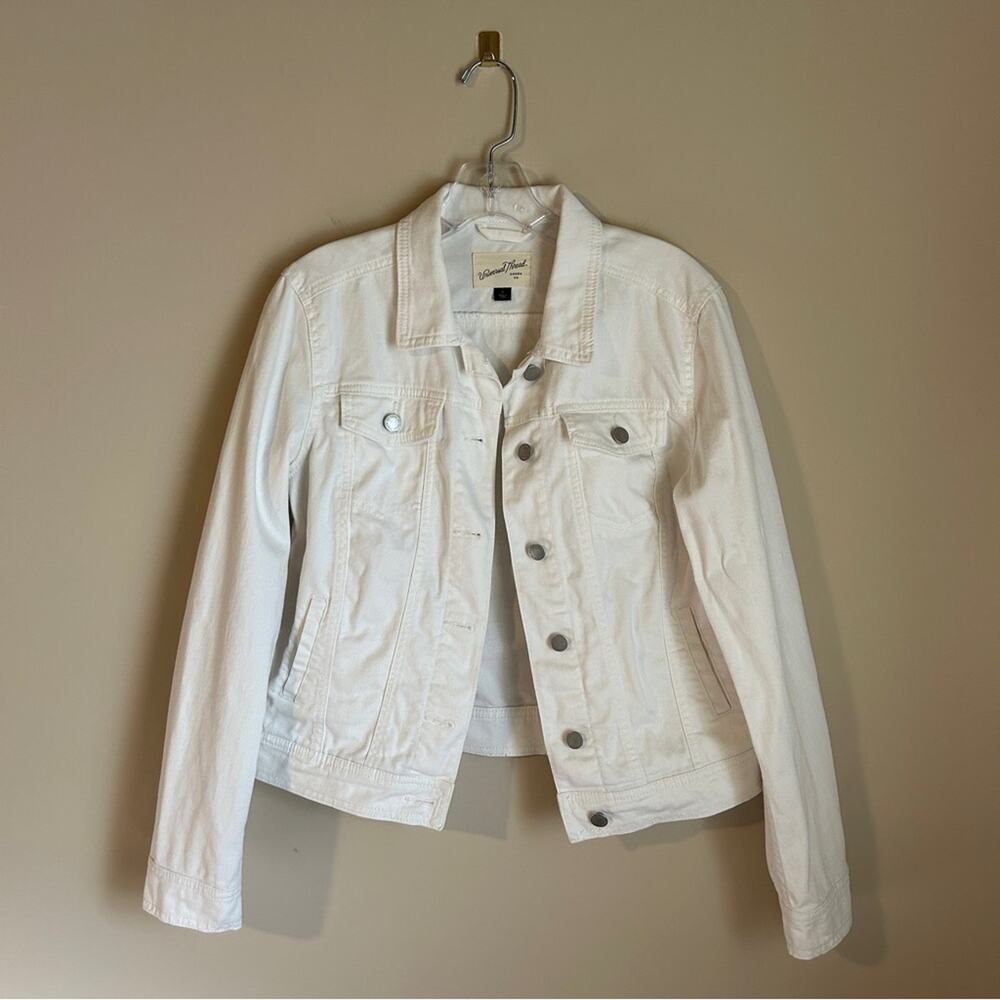 Universal Thread White Button Down Cotton Stretch… - image 1